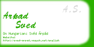 arpad sved business card
